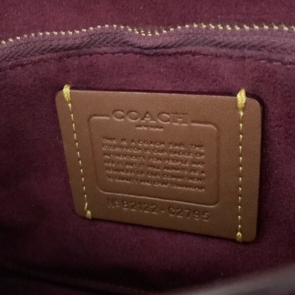 Coach Hutton Shoulder Bag In Colorblock Signature Canvas Brass/Tan Rouge Multi - Picture 12 of 12